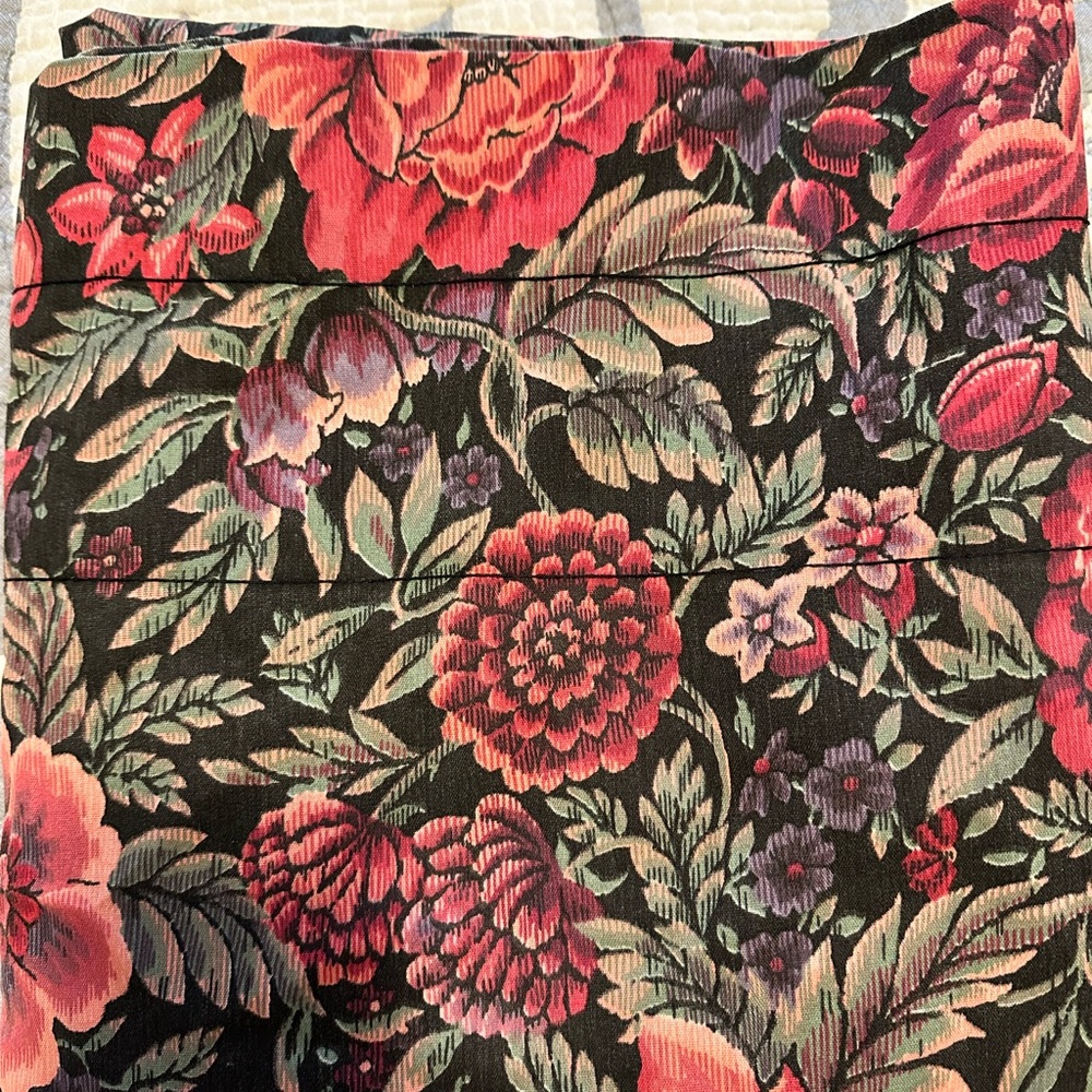 Vintage style bold floral curtains